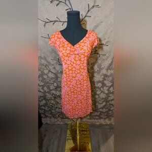 Wild Fable Orange And Pink Floral Mini Dress, Size XXL, NWT!